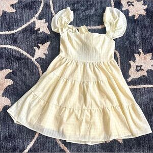 Altar'd State Yellow Tie-Back Mini Dress Size Large